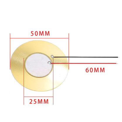 Fulabs 10Pcs Piezoelectric Piezo Ceramic Wafer Plate Element Sounder Sensor with Wire 60mm for Buzzer Loudspeaker 12/15/20/27/35/50mm