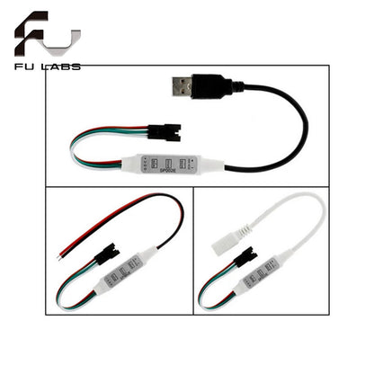 Fulabs SP002E LED RGB Controller 600 Pixels Dimmer mini 3 Key Controller DC5-24V USB 5V for WS2811 WS2812B Addressable Magic Color Light Bar String led Pixel Controller