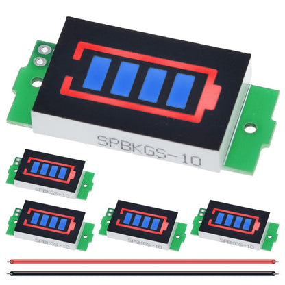 1/2/3/4/5/6/7/8S Lithium Battery Capacity Indicator Module Blue Green Display Electric Vehicle Battery Power Tester 3.7V Li-ion