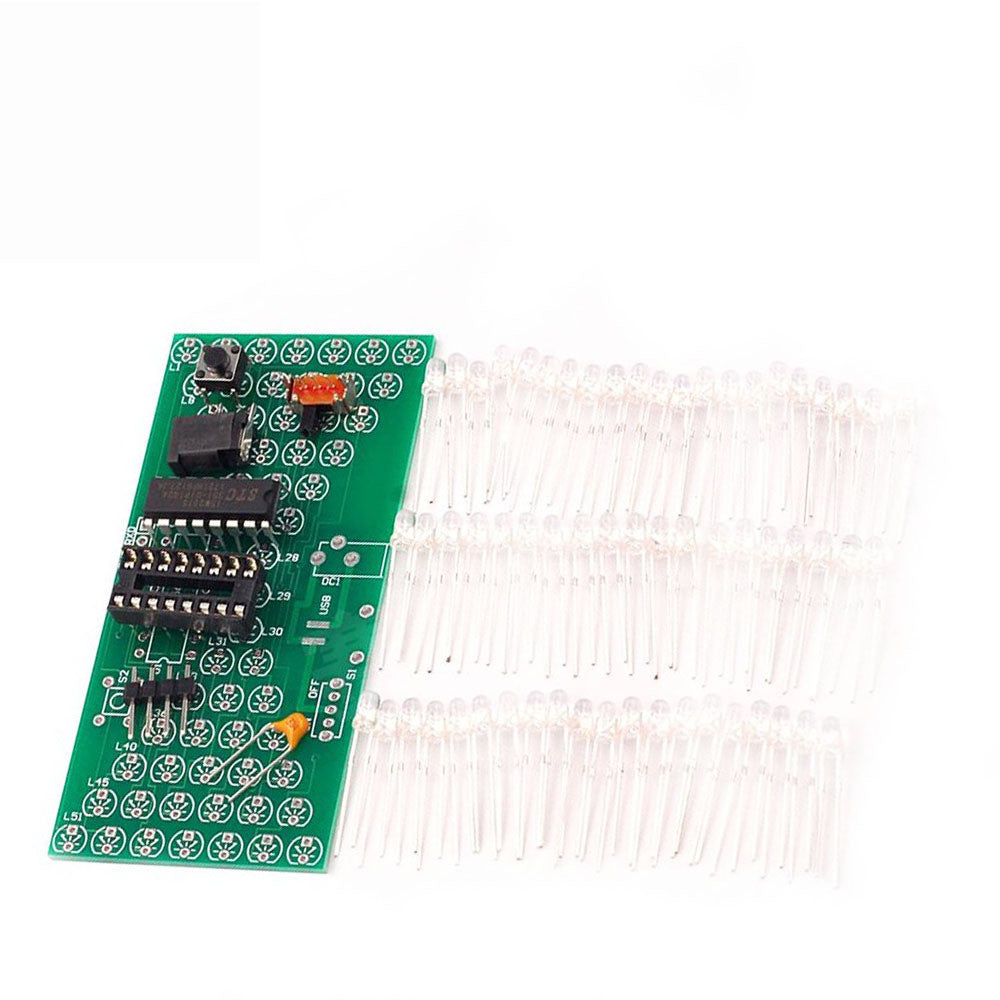 Fulabs Electronic Hourglass DIY Kit Funny Electric Production Kits Precise With LED Lamps Double Layer PCB Board 84*40mm