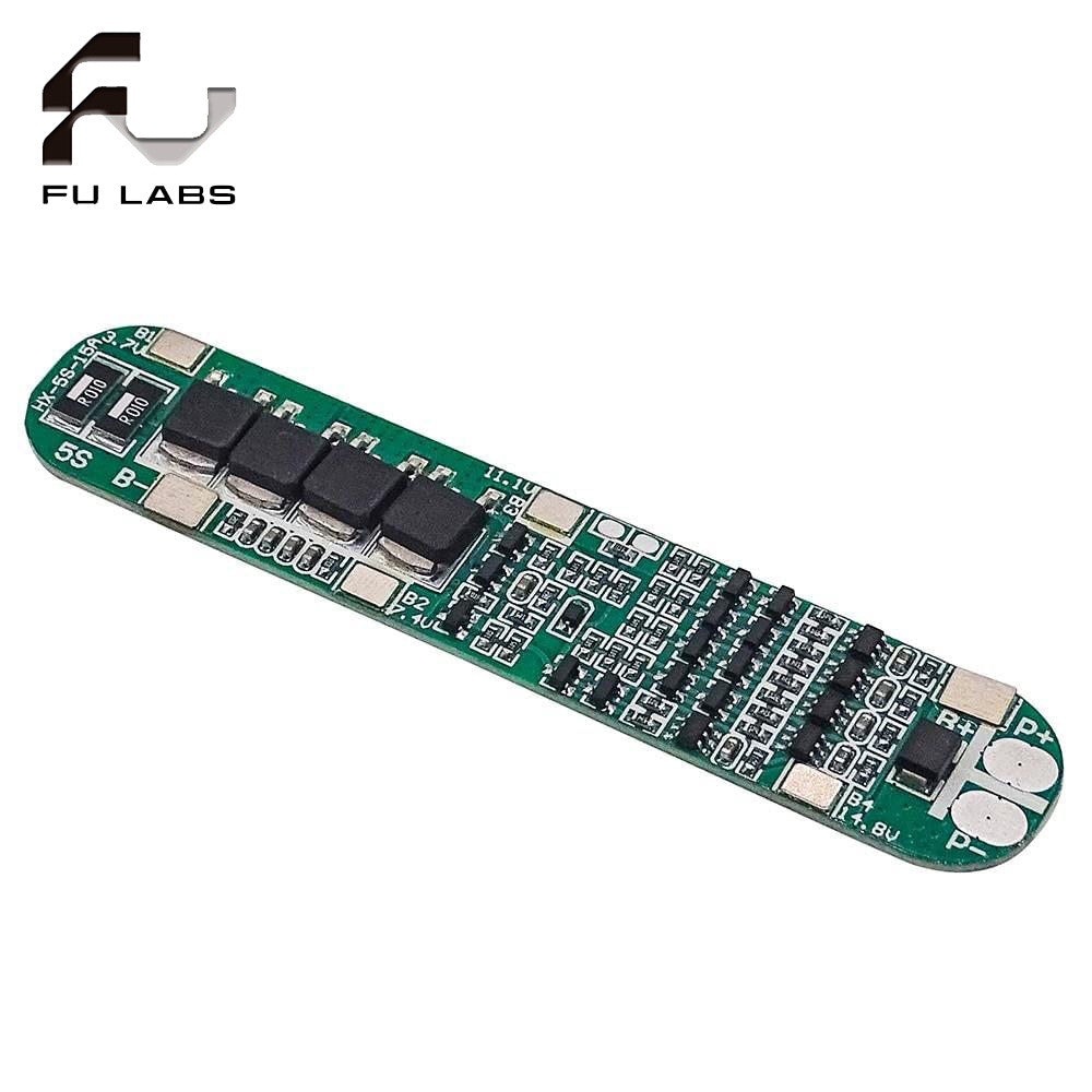 5S 15A Li-ion Lithium Battery 18650 Charger PCB BMS 18.5V 21V Cell Protection Board Integrated Circuits