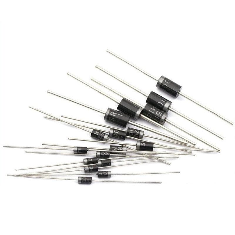 50Pcs Diode 1N4001 1N4004 1N4005 1N4007 6A10 10A10 20A10 1N5404 1N5408 1N5817 1N5819 1N5822 1N5824 UF4007 FR107 FR207 FR307 RL207 SR5100 Full Values
