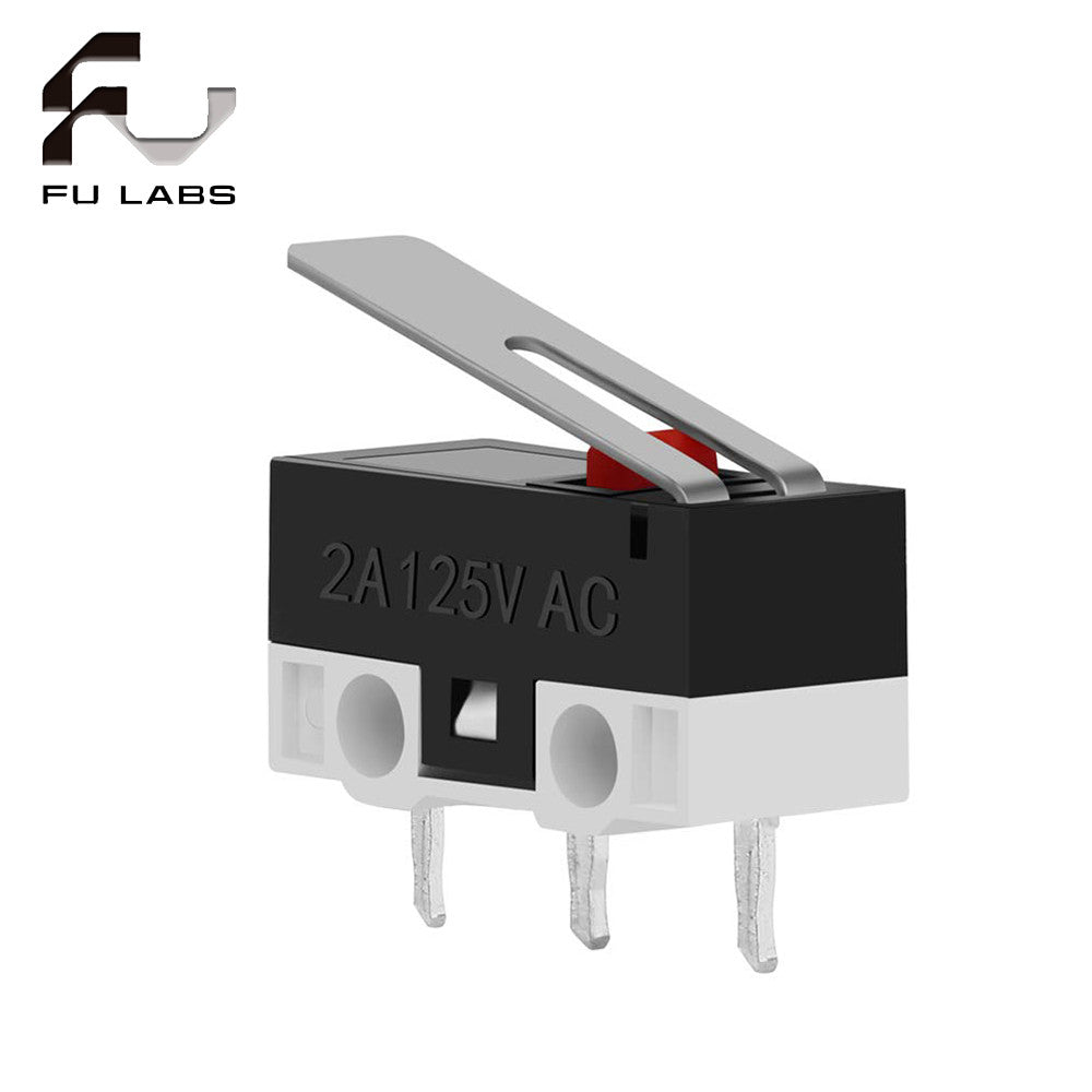 125V 1A 3 Terminals Momentary 11.5mm Lever Arm Micro Switch Black KW10