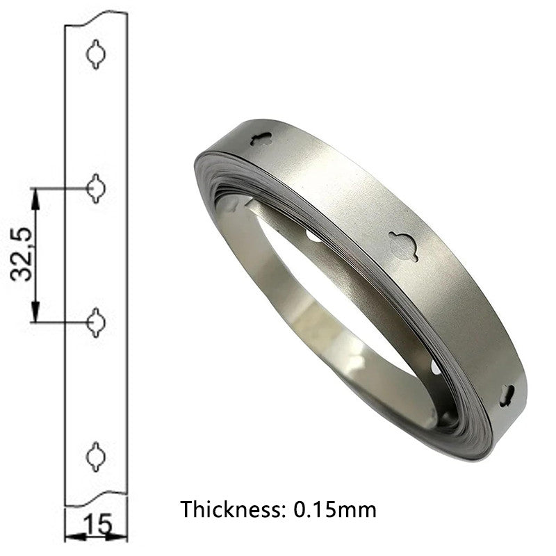 1 METER 0.15mm Thickness 32650 Lithium Battery Connector Nickel Strip 32700 Lifepo4 Battery Pack Connector Nickel-Plated Steel Strip
