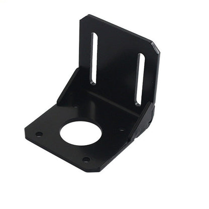 Black 42mm NEMA17 Stepper Motor Mounting Bracket with Screws, Alloy Steel L-Shape Fixed Seat, Stepper Motor Holder