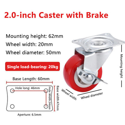1 inch 1.5 2 2.5 3inch Ball Caster Wheel / rubber Caster /universal office chair Wheel Swivel (With Lock & Without Lock)