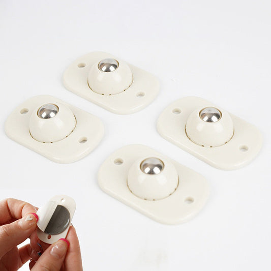 4PCS Self Adhesive Universial Wheels Casters 360° Rotatable Ball Pulley Mini Swivel Casters