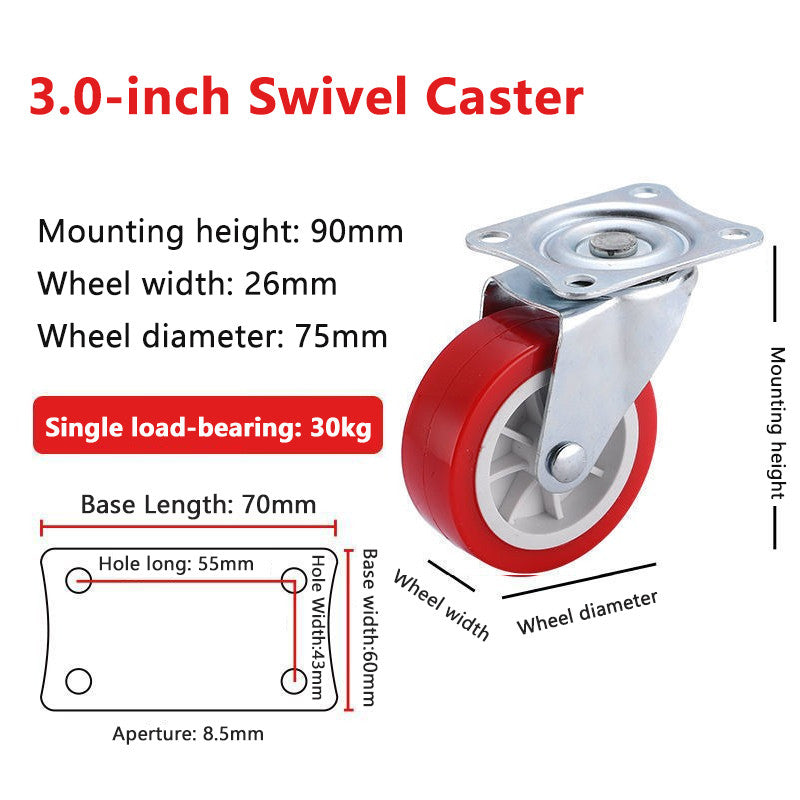 1 inch 1.5 2 2.5 3inch Ball Caster Wheel / rubber Caster /universal office chair Wheel Swivel (With Lock & Without Lock)