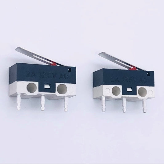 125V 1A 3 Terminals Momentary 11.5mm Lever Arm Micro Switch Black KW10