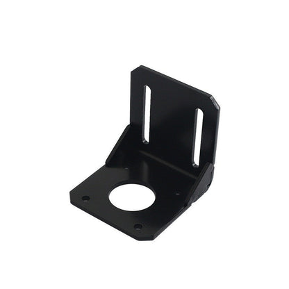 Black 42mm NEMA17 Stepper Motor Mounting Bracket with Screws, Alloy Steel L-Shape Fixed Seat, Stepper Motor Holder