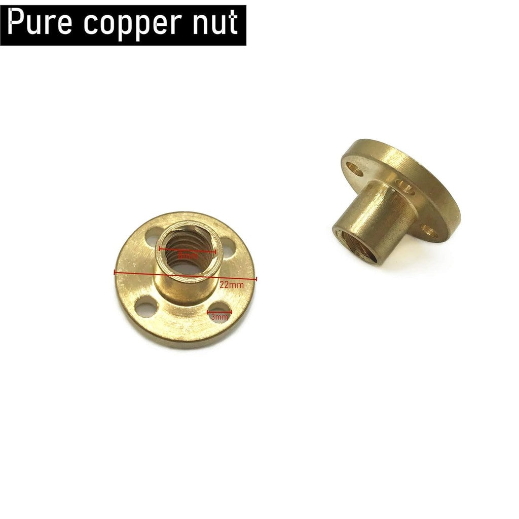 Lead Screw T8 Stainless Steel With Brass Nut 300mm 380mm 500mm Actuators Robotics Lead 8mm