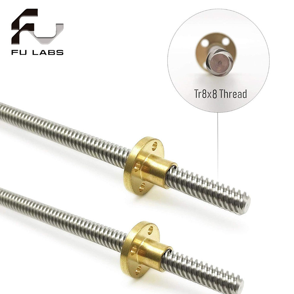 Lead Screw T8 Stainless Steel With Brass Nut 300mm 380mm 500mm Actuators Robotics Lead 8mm