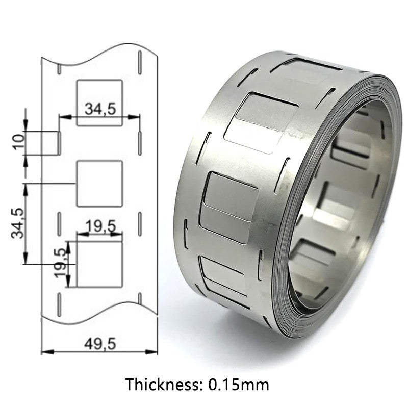 1 METER 0.15mm Thickness 32650 Lithium Battery Connector Nickel Strip 32700 Lifepo4 Battery Pack Connector Nickel-Plated Steel Strip
