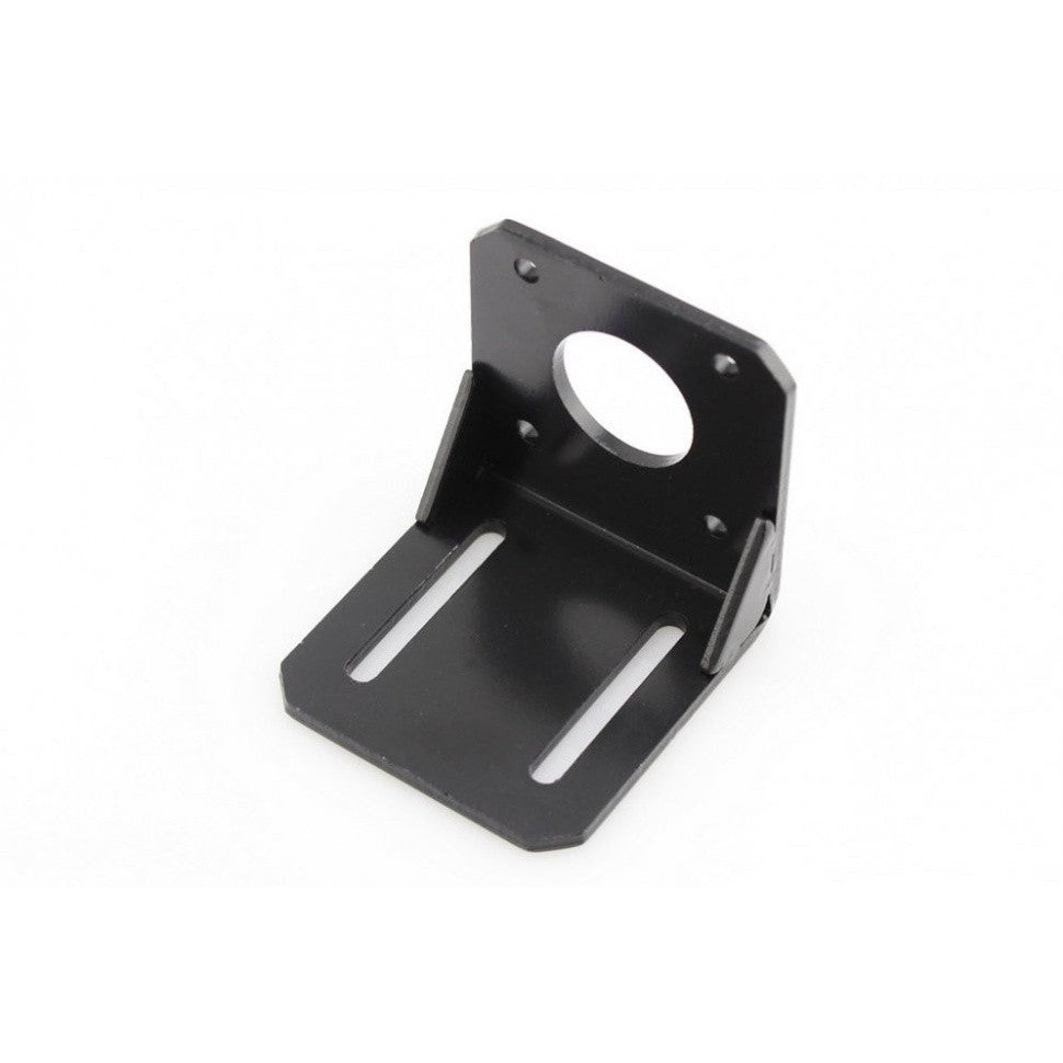 Black 42mm NEMA17 Stepper Motor Mounting Bracket with Screws, Alloy Steel L-Shape Fixed Seat, Stepper Motor Holder