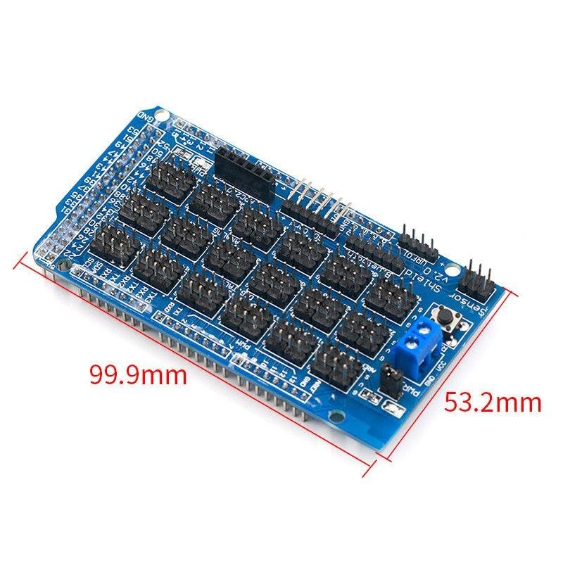 MEGA2560 ATmega2560-16AU Sensor Shield Sensor Expansion Board V2.0 with Bluetooth SD Card APC220 Wireless RF Ultrasonic Sensor Communication Interface