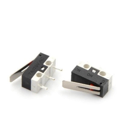 125V 1A 3 Terminals Momentary 11.5mm Lever Arm Micro Switch Black KW10