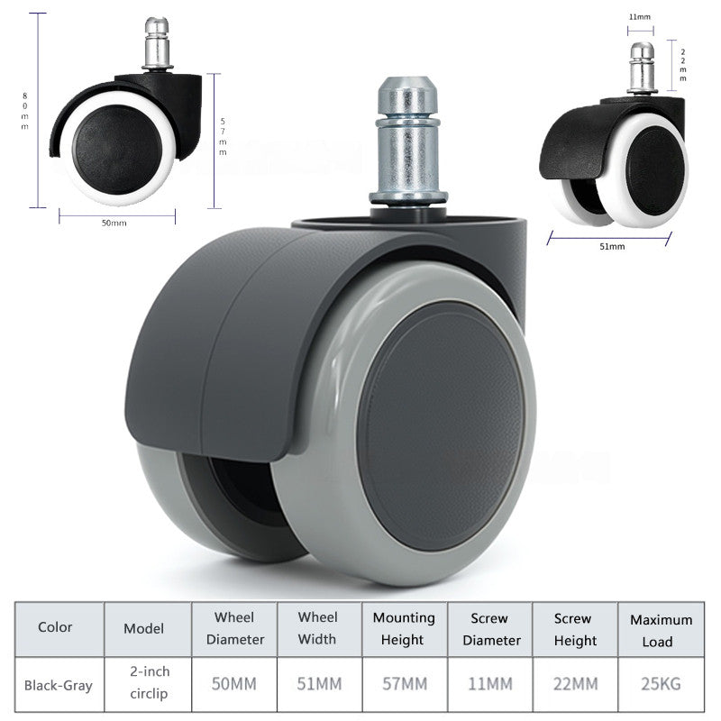 1 inch 1.5 2 2.5 3inch Ball Caster Wheel / rubber Caster /universal office chair Wheel Swivel (With Lock & Without Lock)