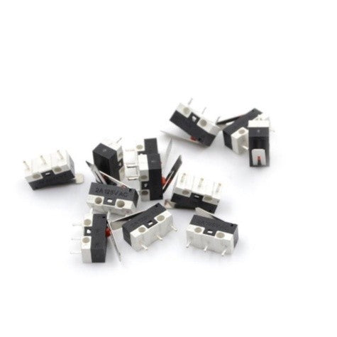 125V 1A 3 Terminals Momentary 11.5mm Lever Arm Micro Switch Black KW10