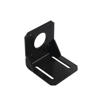 Black 42mm NEMA17 Stepper Motor Mounting Bracket with Screws, Alloy Steel L-Shape Fixed Seat, Stepper Motor Holder