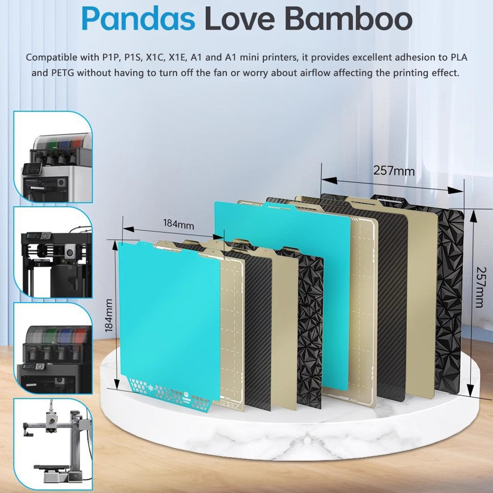 BIQU Panda Build Plate CryoGrip Pro Frostbite Glacier Matte + glossy for Bambu Lab X1 P1 A1 series 3D Printer