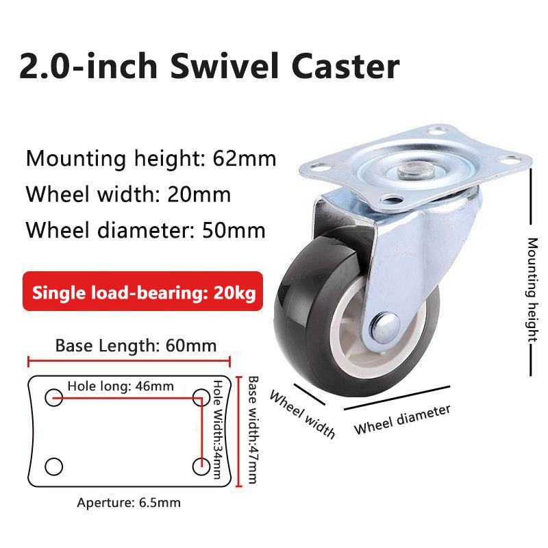 1 inch 1.5 2 2.5 3inch Ball Caster Wheel / rubber Caster /universal office chair Wheel Swivel (With Lock & Without Lock)