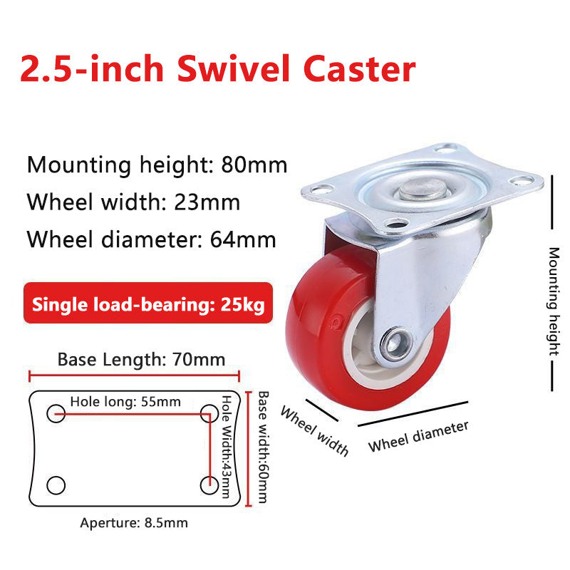 1 inch 1.5 2 2.5 3inch Ball Caster Wheel / rubber Caster /universal office chair Wheel Swivel (With Lock & Without Lock)