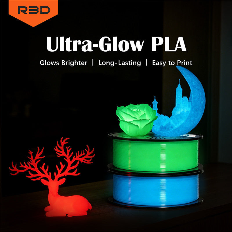 R3D PLA Ultra-Glow 3D Printer filament 1.75mm 1kg Luminous Filament 3D Printing Material for 3D Printer