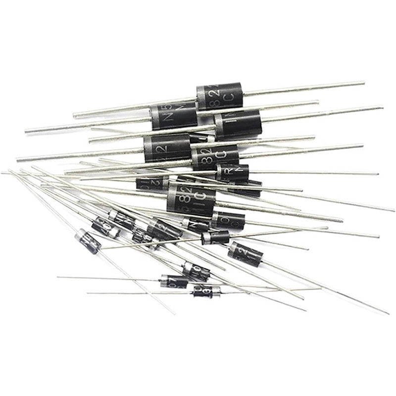 50Pcs Diode 1N4001 1N4004 1N4005 1N4007 6A10 10A10 20A10 1N5404 1N5408 1N5817 1N5819 1N5822 1N5824 UF4007 FR107 FR207 FR307 RL207 SR5100 Full Values