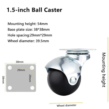 1 inch 1.5 2 2.5 3inch Ball Caster Wheel / rubber Caster /universal office chair Wheel Swivel (With Lock & Without Lock)