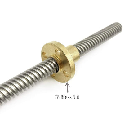 Lead Screw T8 Stainless Steel With Brass Nut 300mm 380mm 500mm Actuators Robotics Lead 8mm