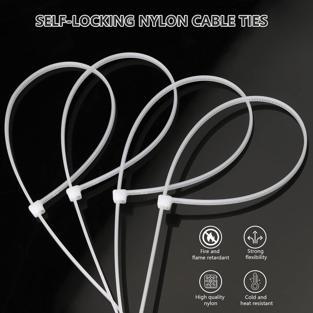 100pcs Multipurpose Nylon Cable Tie Self Locking Zip Ties Cable Strap Nylon Cable Multi