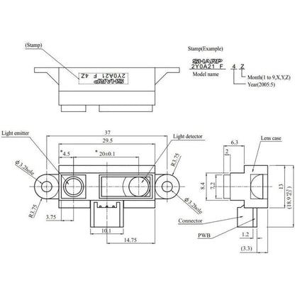 Sharp IR Infrared Distance Sensor GP2Y0A41SK0F 4-30 cm | GP2Y0A02YK0F 20-150 cm | GP2Y0A21YK0F 10-80 cm