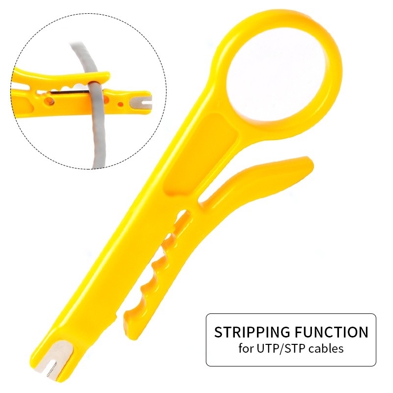 3PCS Mini Portable Wire Stripper Cutter Impact Punch Down Tool 110 Blade for Network Wire Cable