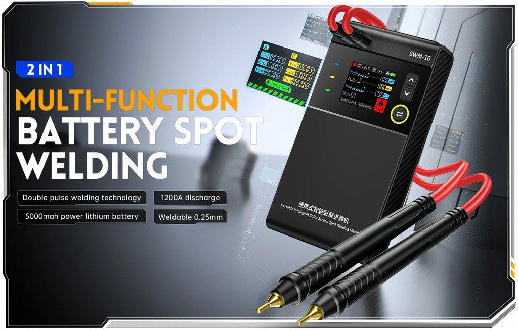 FNIRSI SWM-10 Portable Battery Spot Welder DIY Mini Welding Machine 18650 Battery Pack Welding Tool 5000mah Weldable 0.25mm